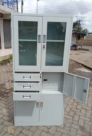 Metallic Cabinet With Safe and Drawers