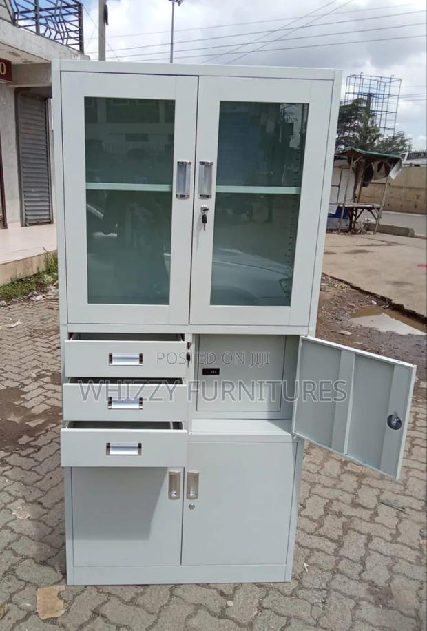 Metallic Cabinet With Safe and Drawers