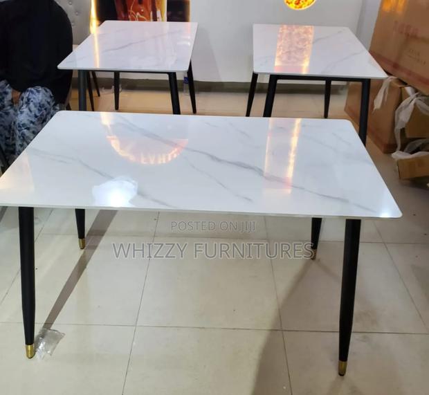 Modern Dining Table With a Marble Effect - main view