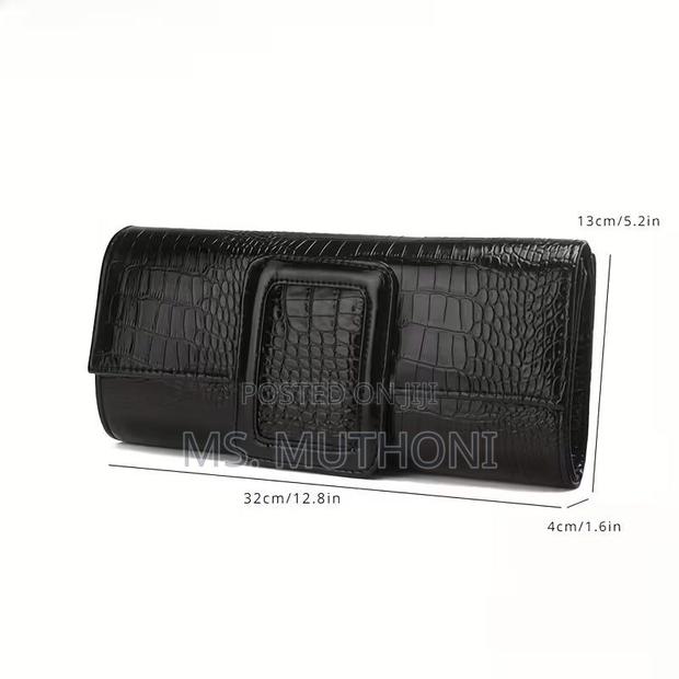 Women's Retro Crocodile Pattern Clutch Bag - thumbnail 4