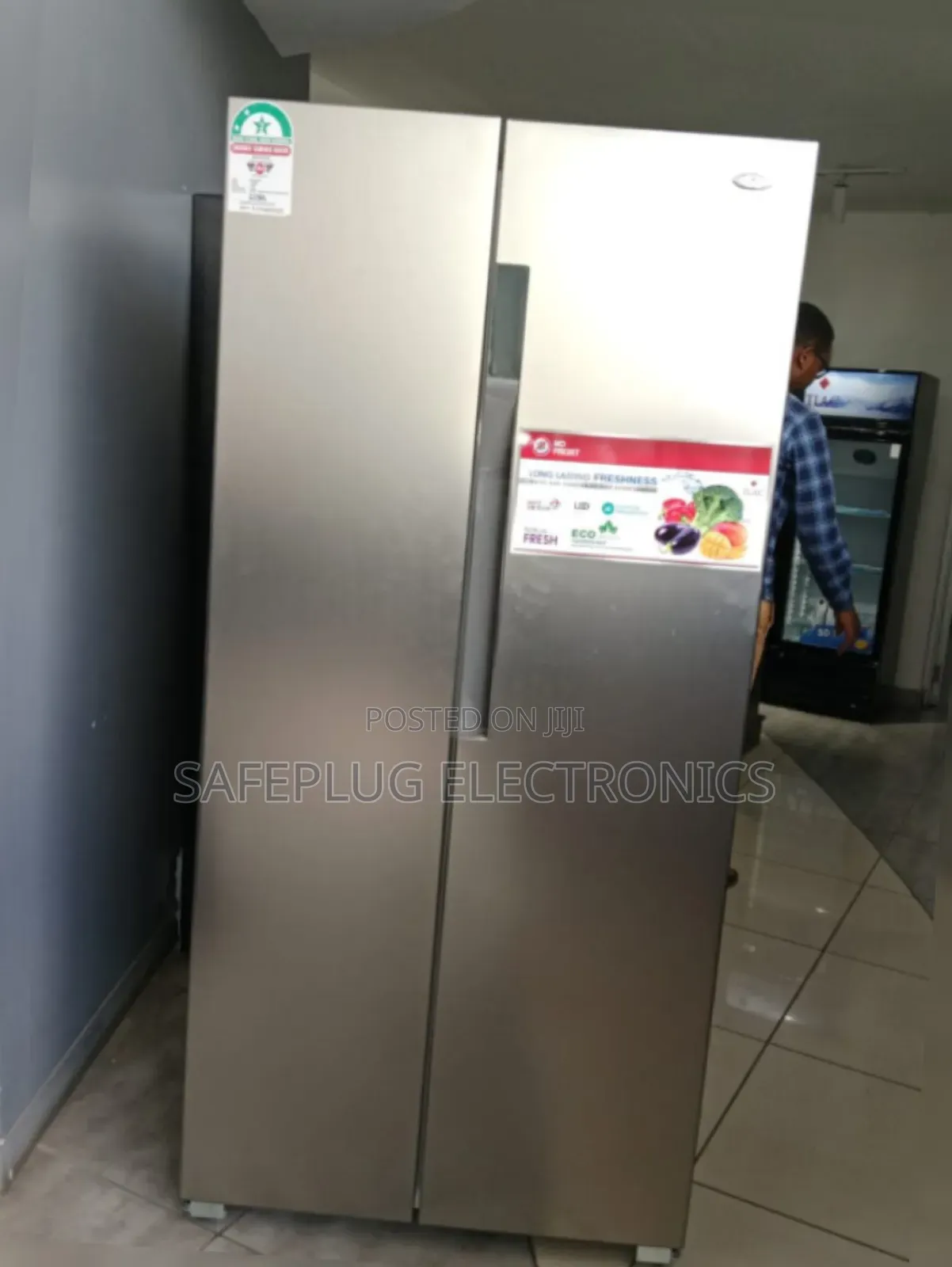 Tlac 430l Side-by-Side Fridge - No Frost Tech + Energy Saver (Grey)