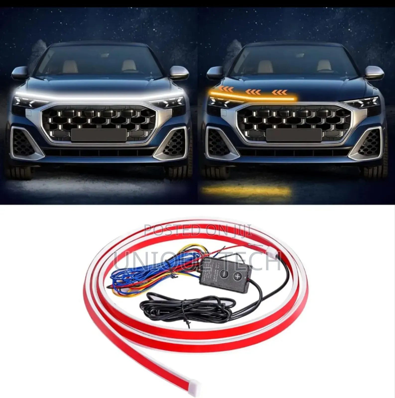 1.8m Flexible Led Bonnet Light White DRL With Yellow Turn Signal