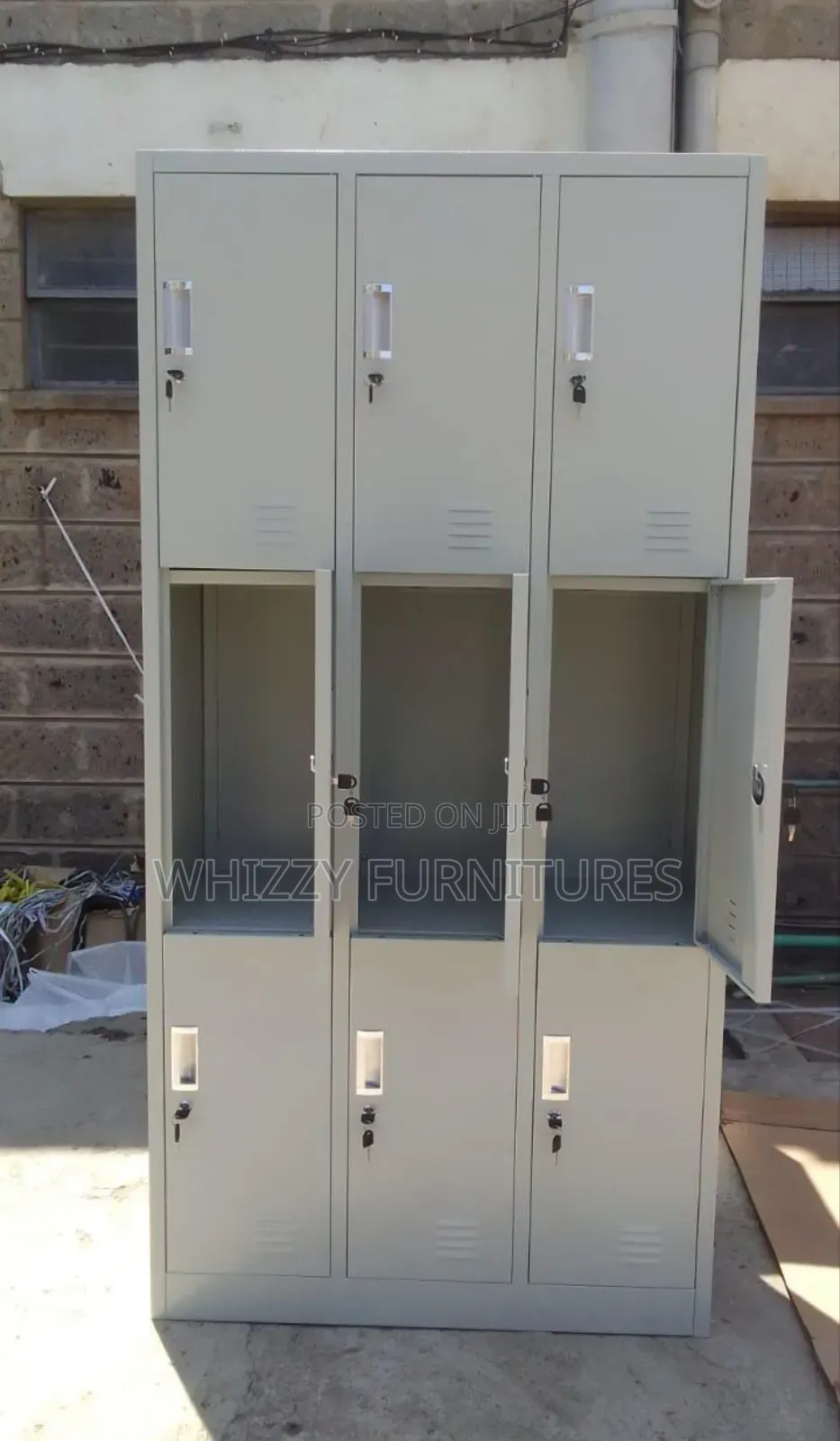 Nine-Locker Steel Filing Cabinet
