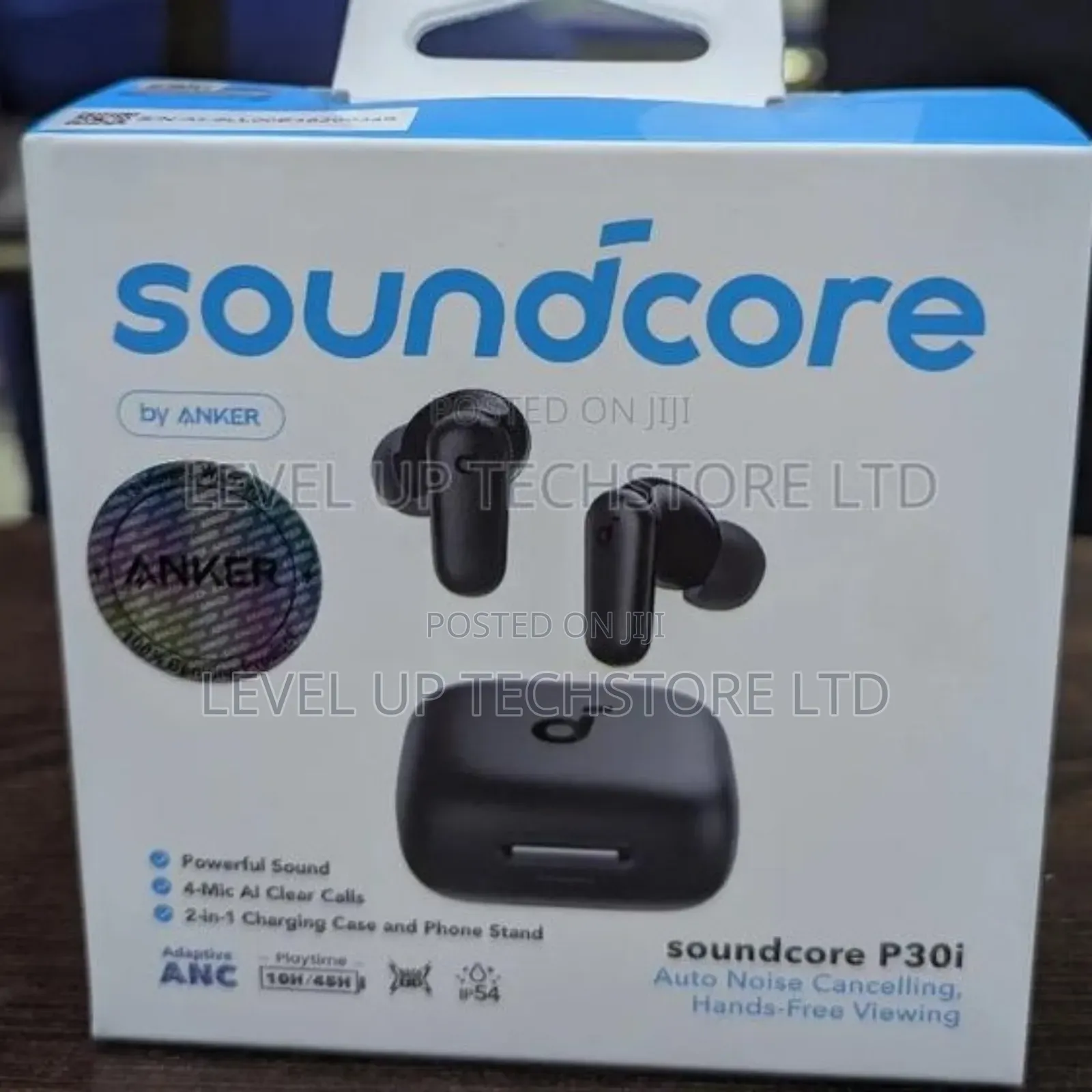 Anker Soundcore P30i True Wireless Noise-Canceling Earbuds Black