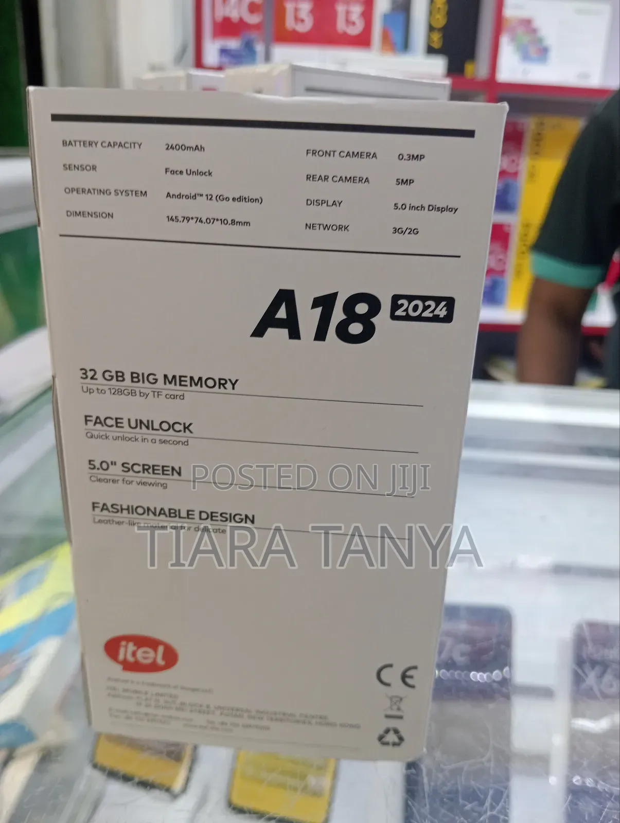New Itel A18 32 GB Black