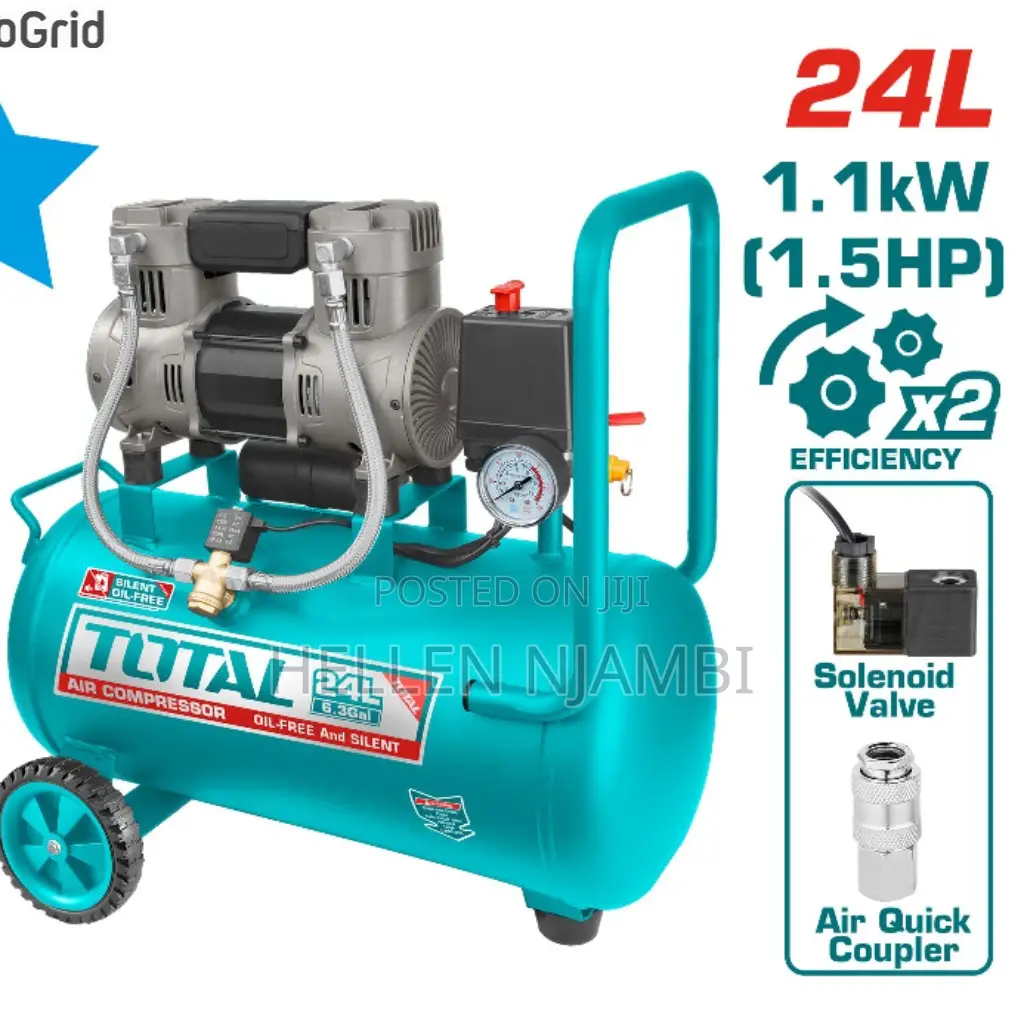 Total 24l 1.5hp Oil Free Compressor