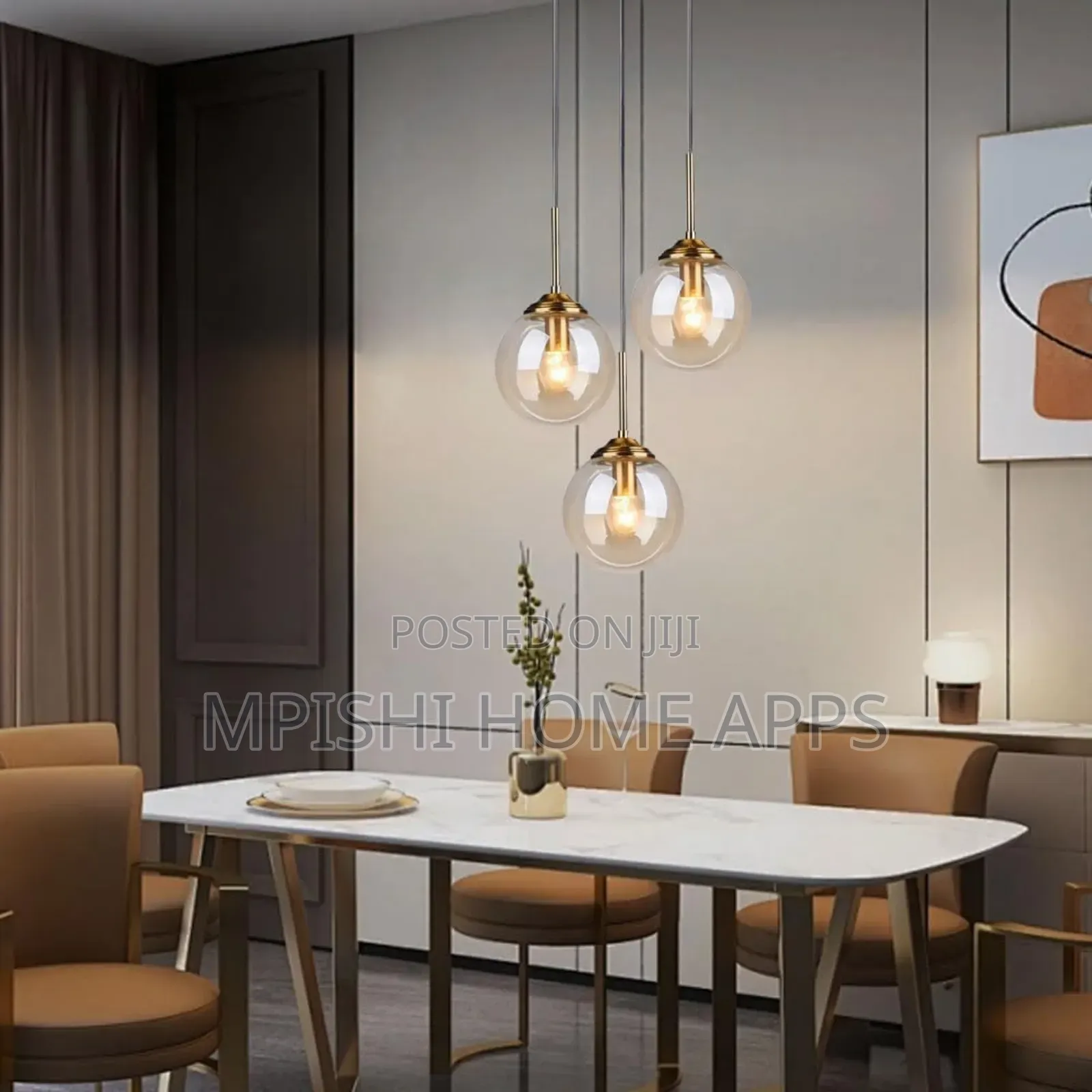 3 in 1 Glass Pendant Light