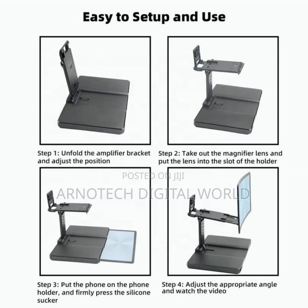 12" Adjustable Phone Magnifier With Bt Amplifier - thumbnail 4
