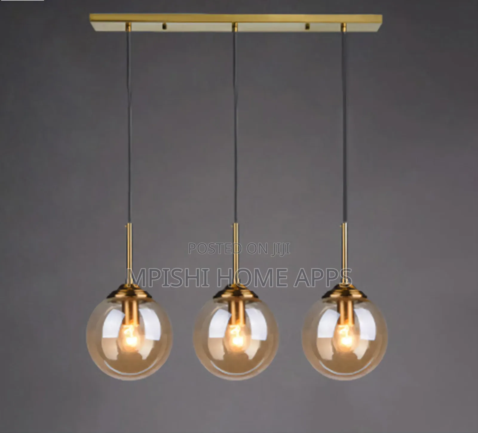 3 in 1 Minimalist Glass Globe Hanging Ceiling Pendant Light