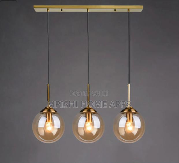 3 in 1 Minimalist Glass Globe Hanging Ceiling Pendant Light