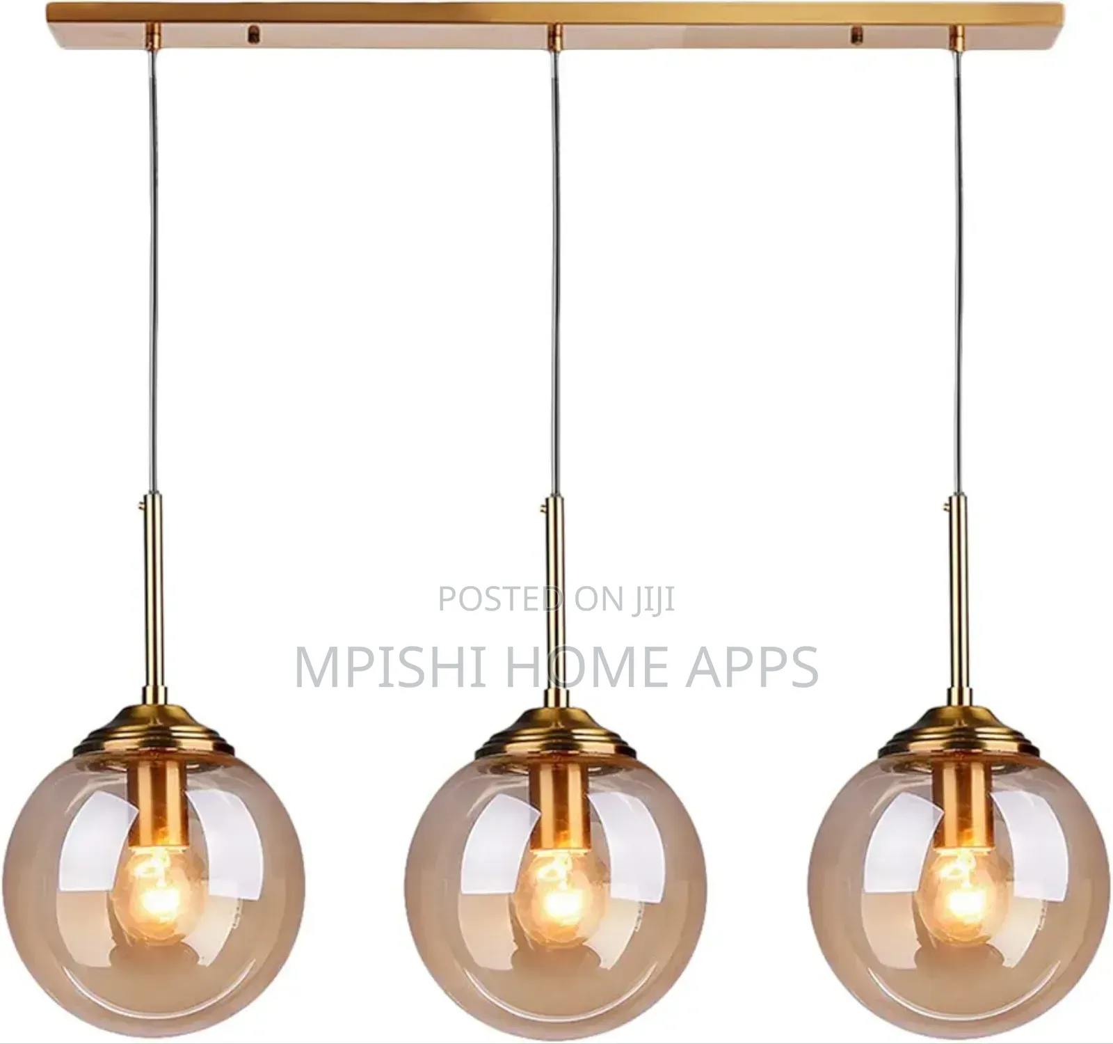3 in 1 Minimalist Glass Globe Hanging Ceiling Pendant Light