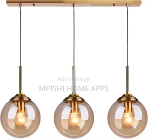 3 in 1 Minimalist Glass Globe Hanging Ceiling Pendant Light