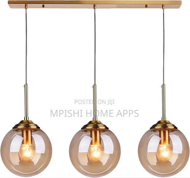 3 in 1 Minimalist Glass Globe Hanging Ceiling Pendant Light - thumbnail 2