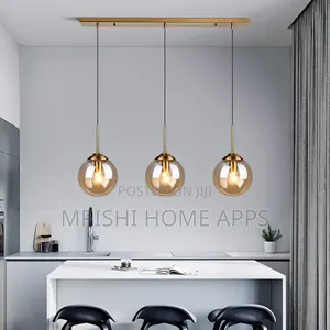 3 in 1 Minimalist Glass Globe Hanging Ceiling Pendant Light