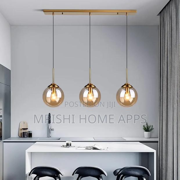 3 in 1 Minimalist Glass Globe Hanging Ceiling Pendant Light - thumbnail 4