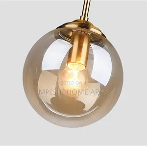 3 in 1 Minimalist Glass Globe Hanging Ceiling Pendant Light