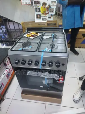 Brand New Mika Standing Cooker 58×58 Cm 3 Gas + 1 Electric Hot Plate