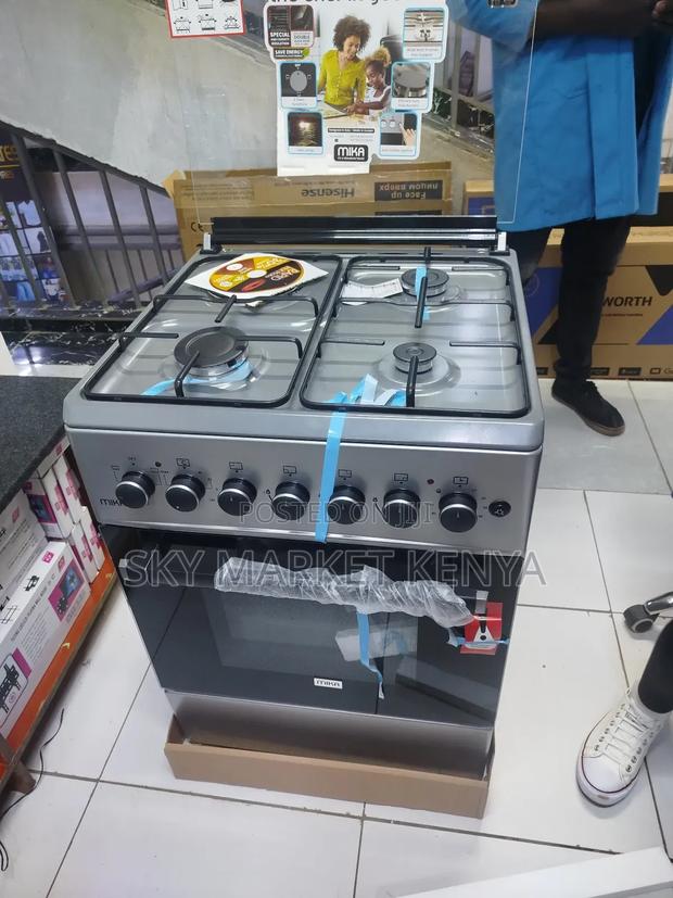 Brand New Mika Standing Cooker 58×58 Cm 3 Gas + 1 Electric Hot Plate