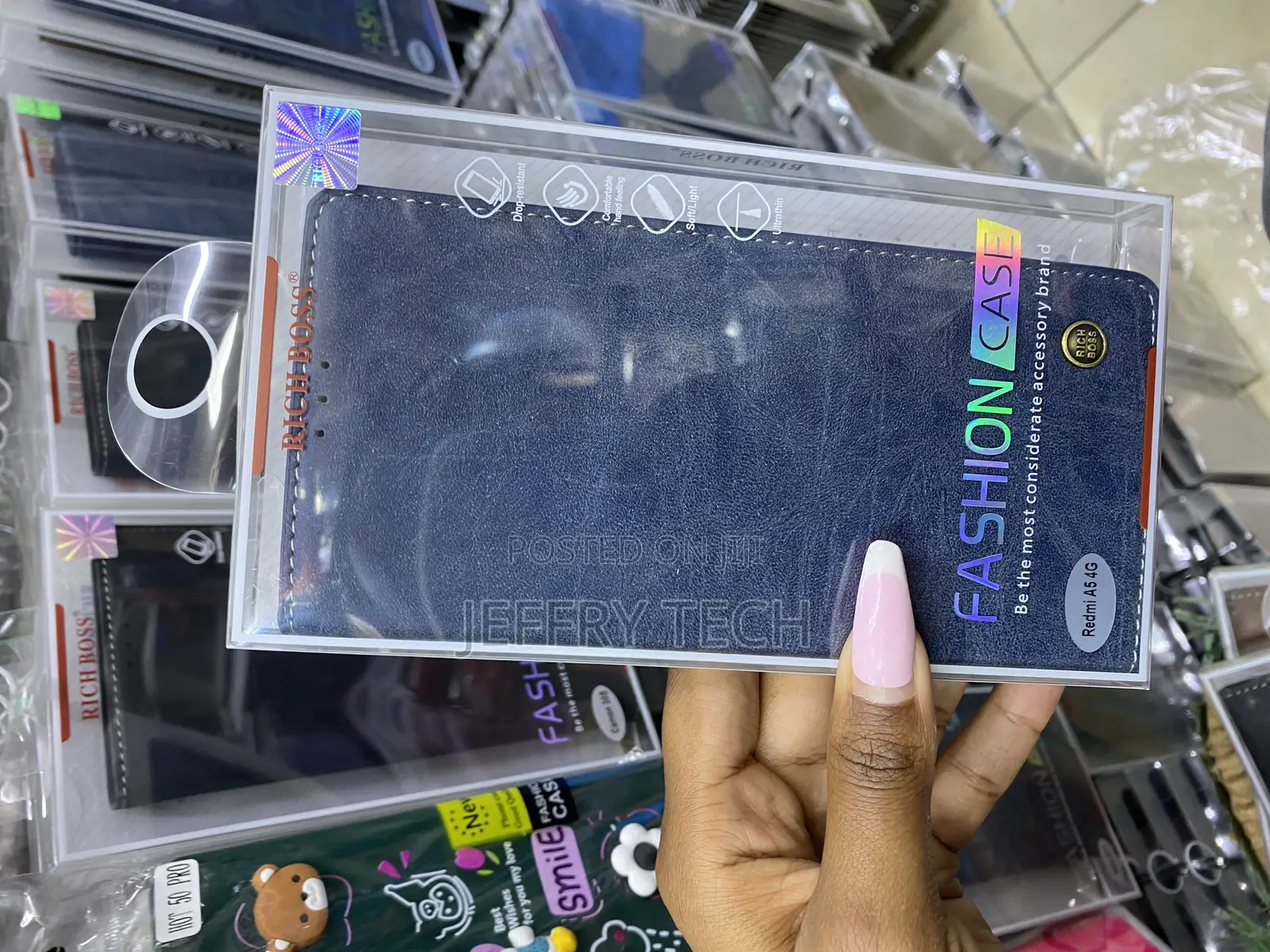 Mibeex Redmi A5 4g, Flip Genuine Leather Cover With Card Holder
