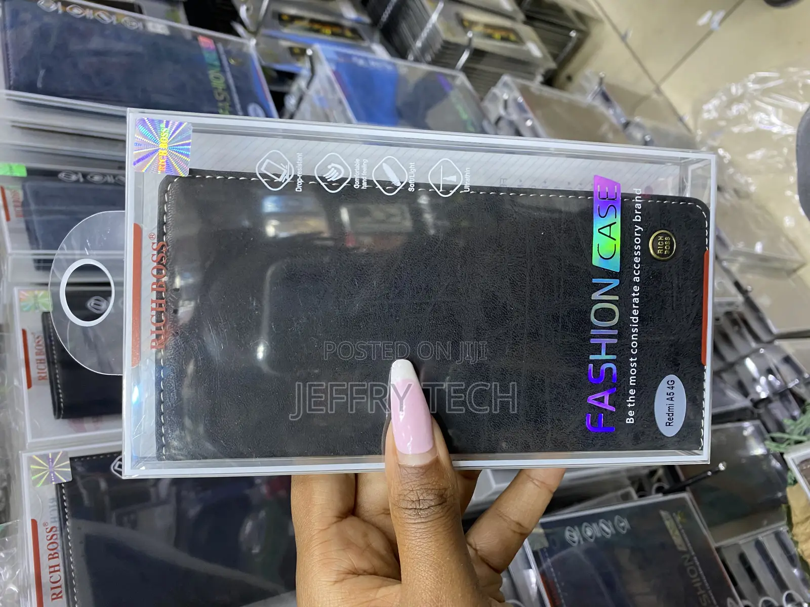 Ymyhy Genuine Leather Flip Wallet Cases for Redmi A5 4g