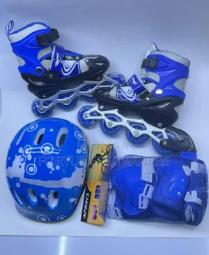 Kids Skating Set Shoes and Safety Gear Size 31-42