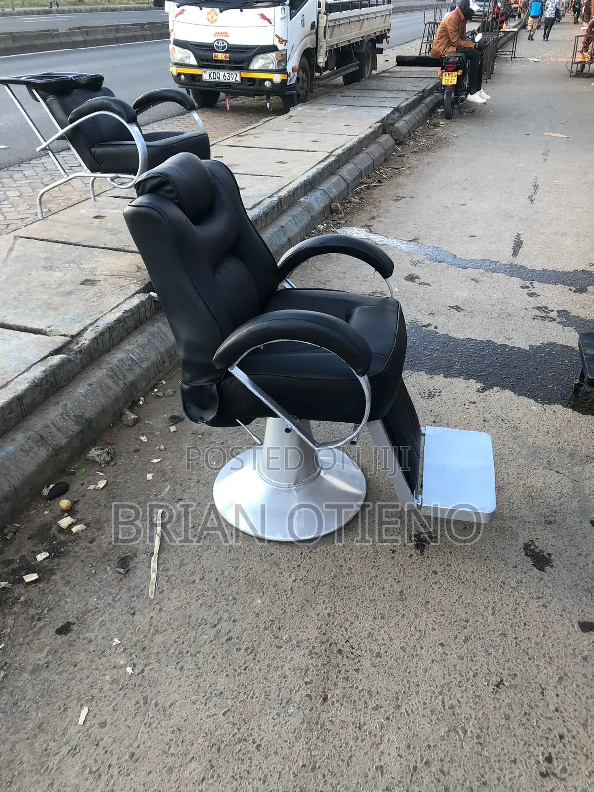 Silver Base Strong Metal Barber Chairs