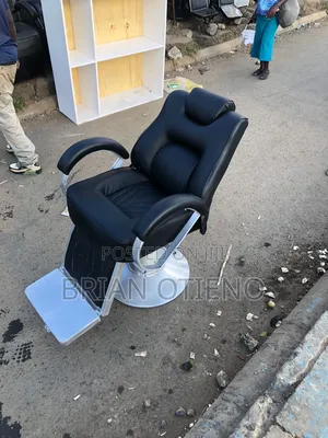 Adjusted Black Silver Kinyozi Chairs