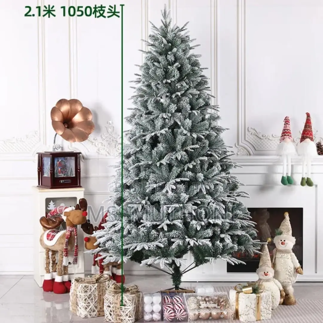 Snow Flocked Premium Spruce Hinged Christmas Tree,Leaf Dense Tree*
