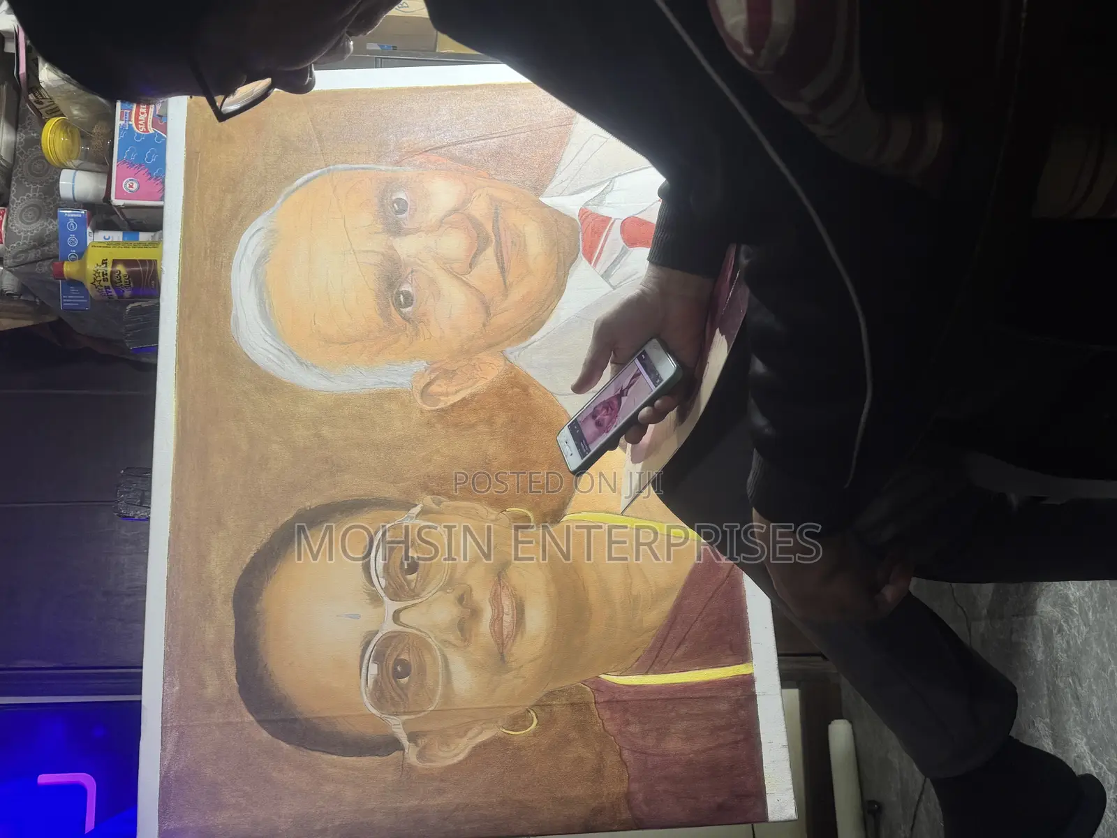 Custom Handpainted Portraits on Canvas–Realistic Family Wedding Memory