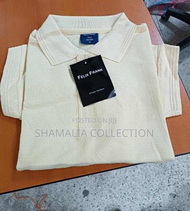 Cream and Navy Polo - main view