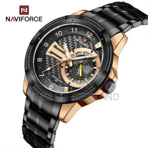 Naviforce 9206 Black Rosegold MRN Stainless Watch