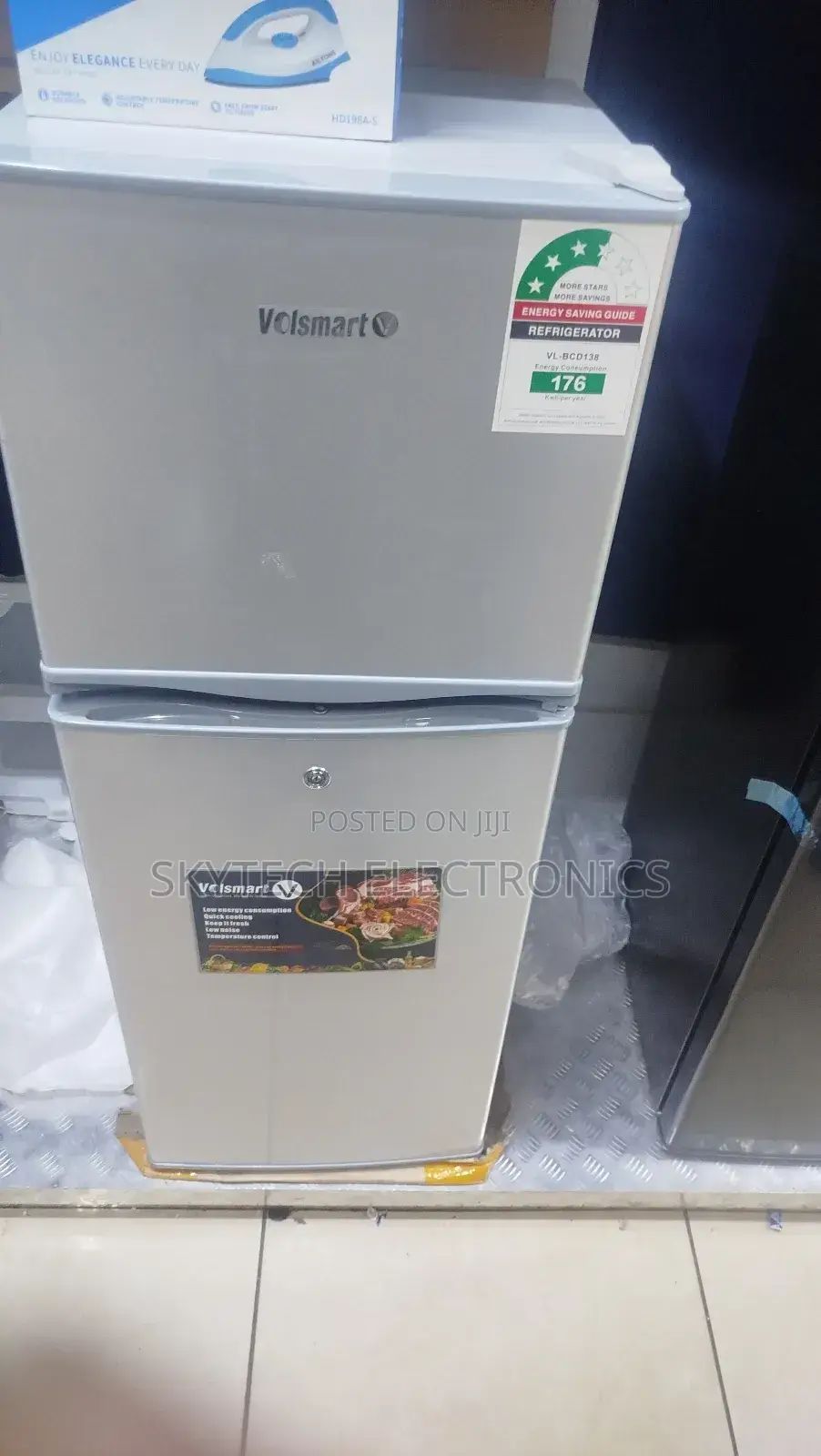 Volsmart Fridge 138litres Double Door