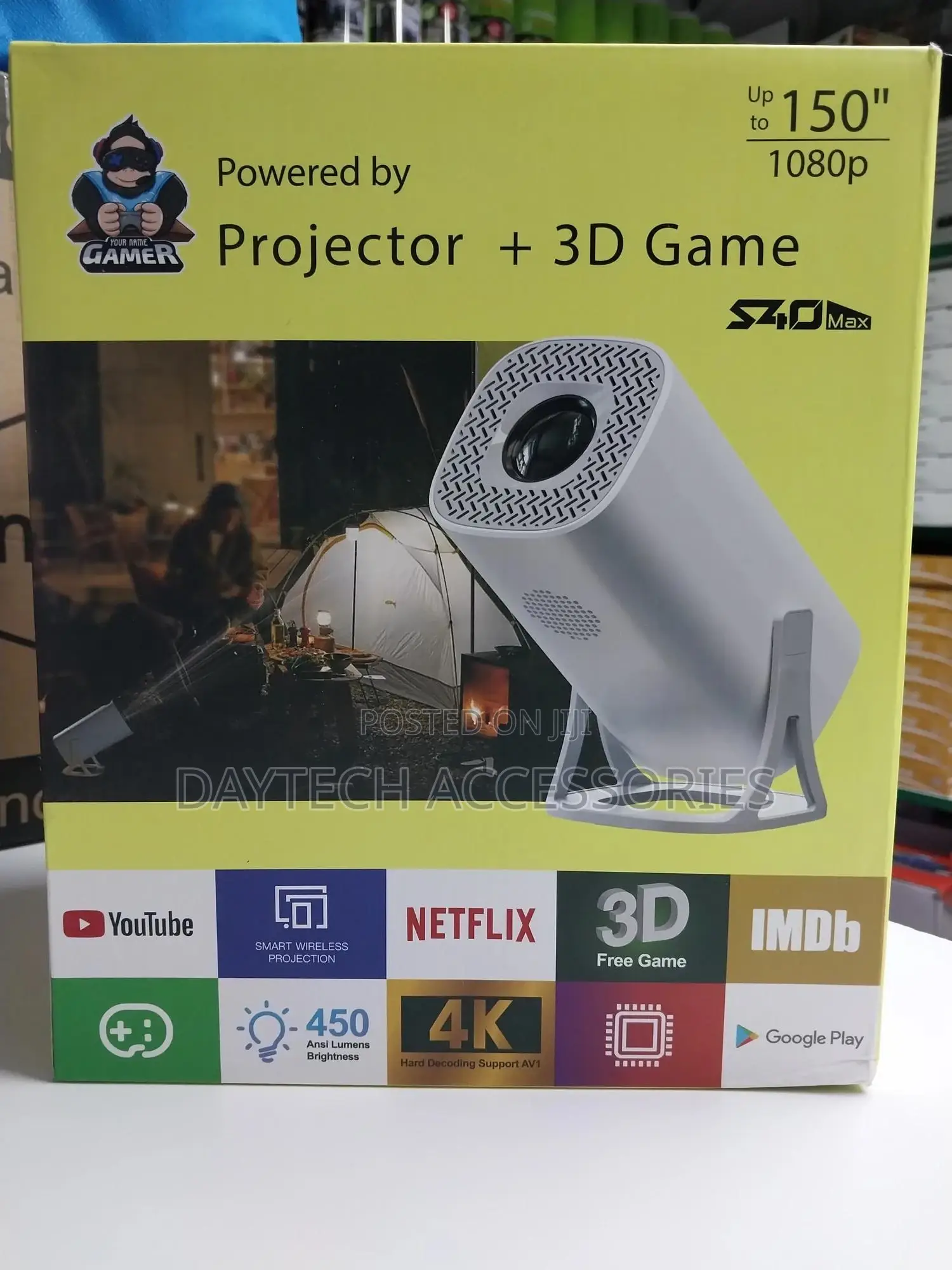 S40 Max 2-in-1 Smart Projector and Gaming Console