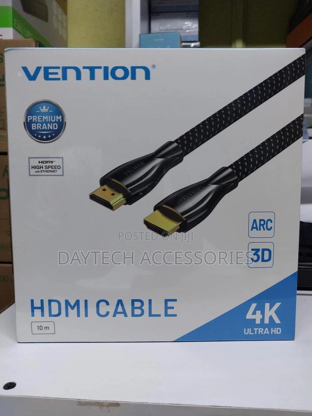 Vention Nylon Braided Hdmi Cable 10m Black Metal Type - thumbnail 2