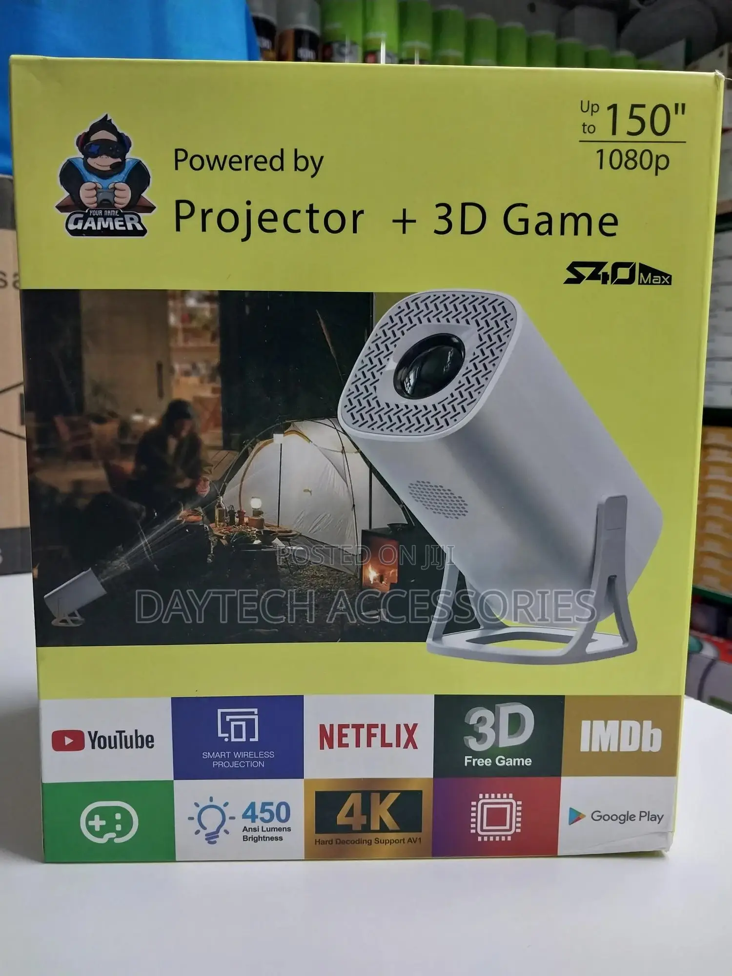 S40 Max Gaming Projector – Android 11, 1080p Full Hd