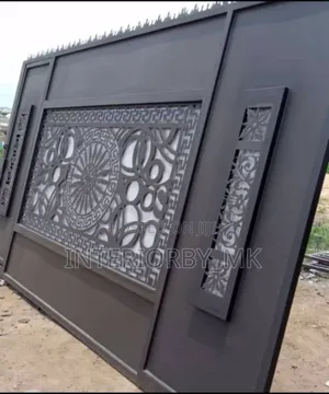 Elegant Sliding Gate With Decorative Finish