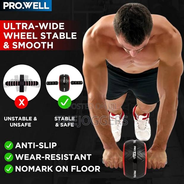 Ab Roller Wheel Abdominal Core Exercise Stomach Fitness Roller - thumbnail 2