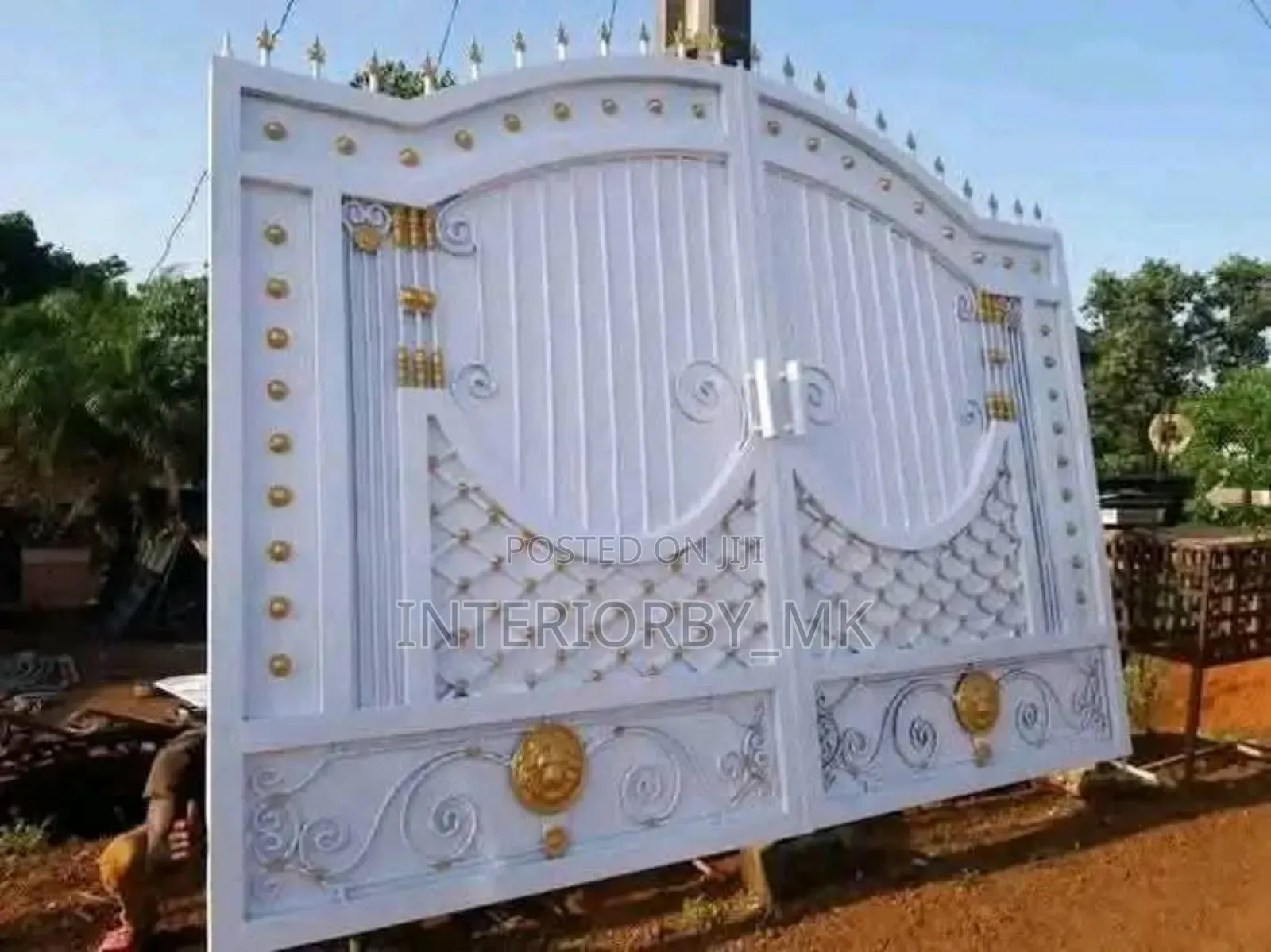 Simple White Swing Gate