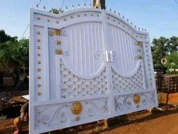 Simple White Swing Gate - main view