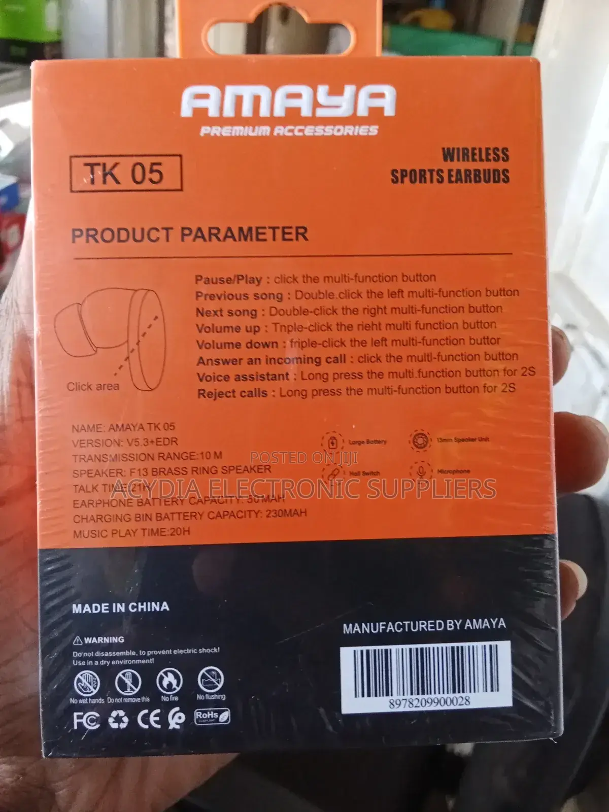 Amaya Sports Earbuds Tk-05 Wireless Sports Earbuds