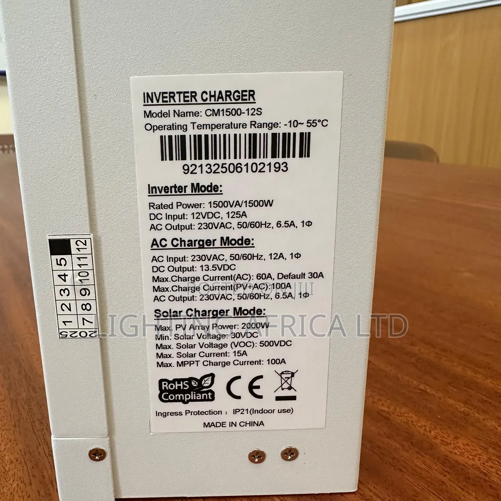 Yachu VHM 1.5kva - 12v Hybrid Solar Inverter