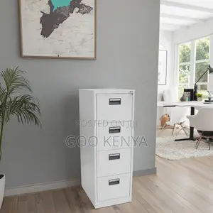 Office Cabinet; 4-Drawer Easy Assembly Metal Filing Cabinet for Office