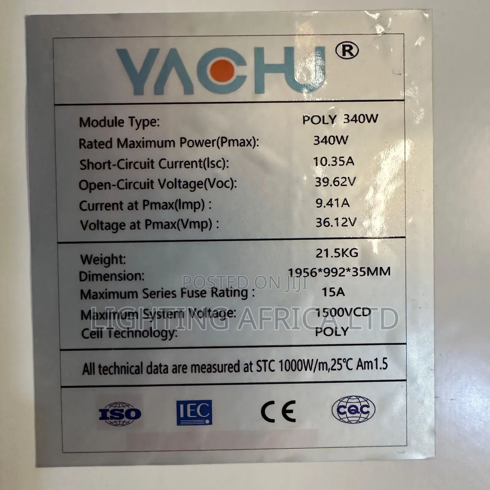 350 Watts Solar Monocrystalline All Weather Germany
