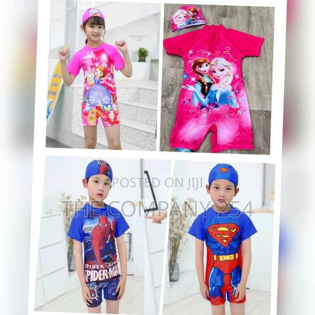 Quality Polyester Kid Unisex Cartoon Themed Swimming Constumes - main view