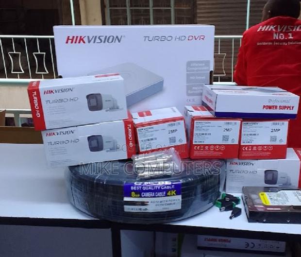 4 Channel CCTV Complete Kit-Hikvision 1080p 2mp 3 Camera