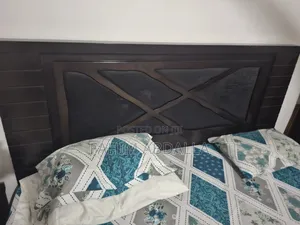 7 by 8 King Size Bed With 2 Nightstands and Dressing Table