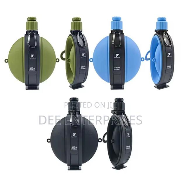 Foldable Silicone Water Bottle With Compass - main view