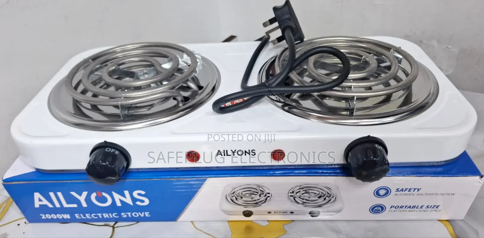 Ailyons Double Rust Free Hot Plate Coil Electric Cooker - 2000w