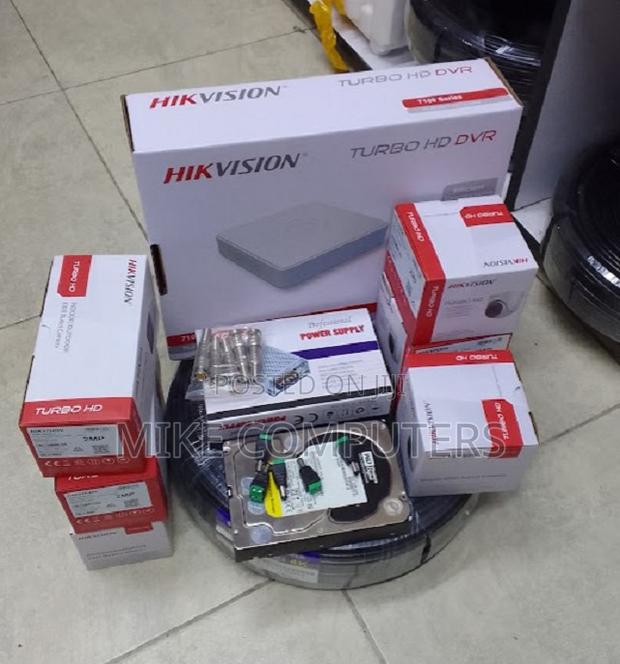 Set of 4 Complete Hikvision 2mp Hd Cameras
