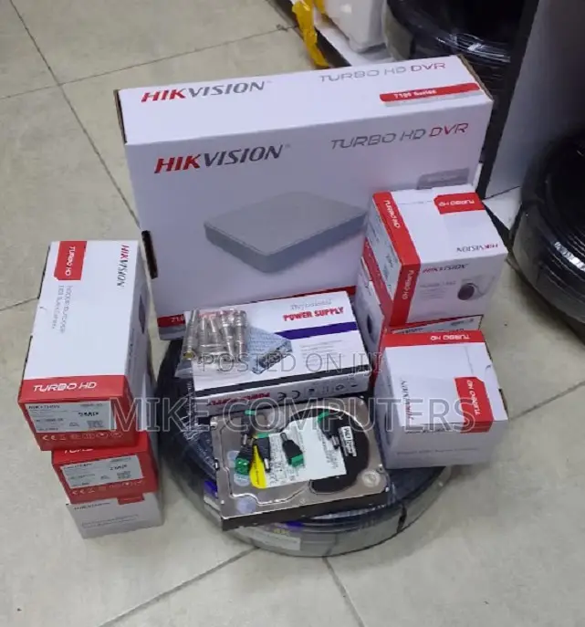 Set of 4 Complete Hikvision 2mp Hd Cameras